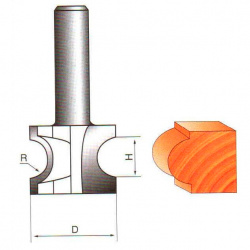 Фреза ГЛОБУС 1014 D35 кромочная фигурная