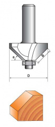 Фреза ГЛОБУС 1022 D30 кромочная конусная